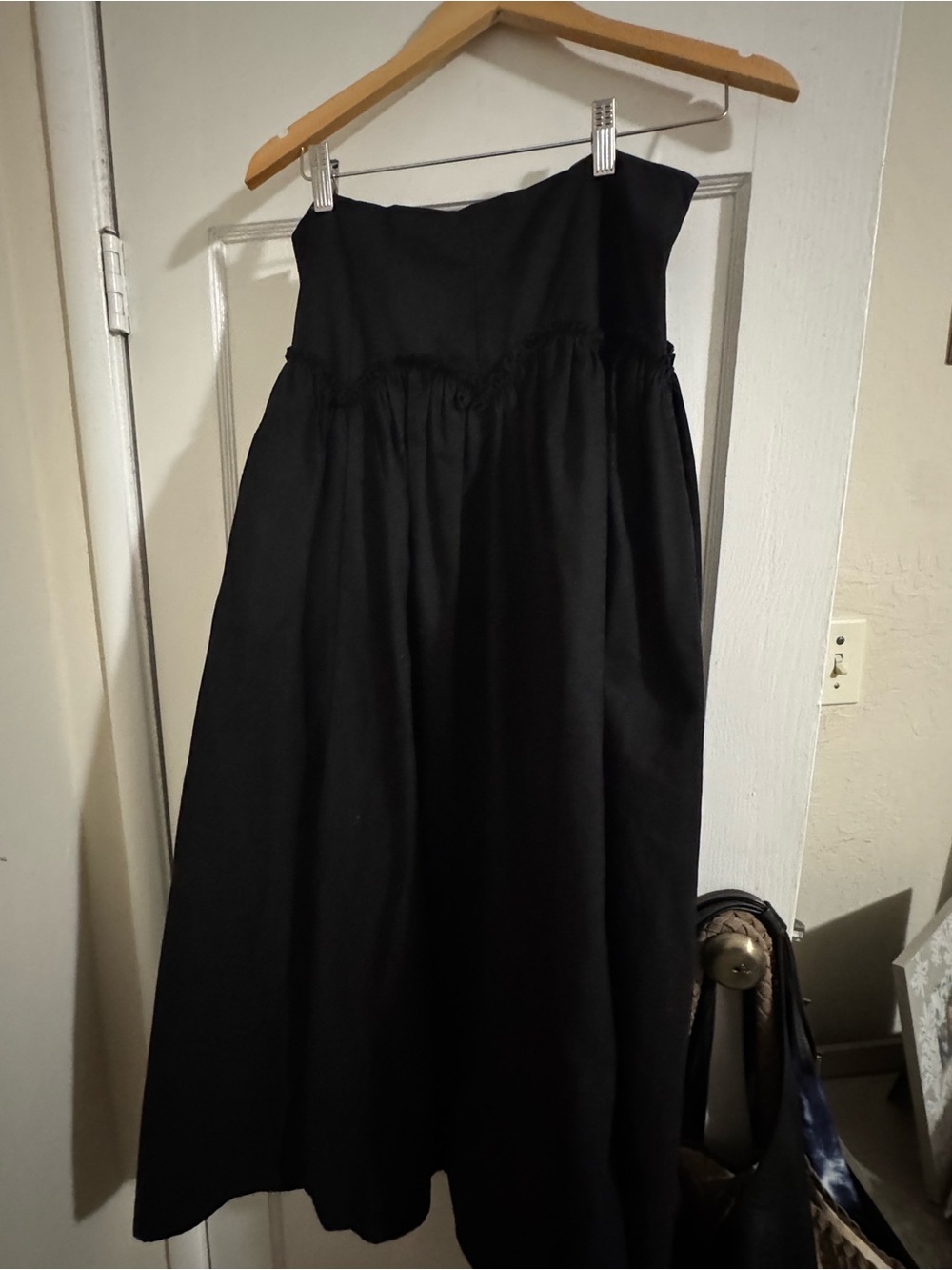 Mare Mare  Black Maxi Skirt with Gathered Waist - Picture 9 of 11